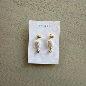 Gold and Cream Earrings